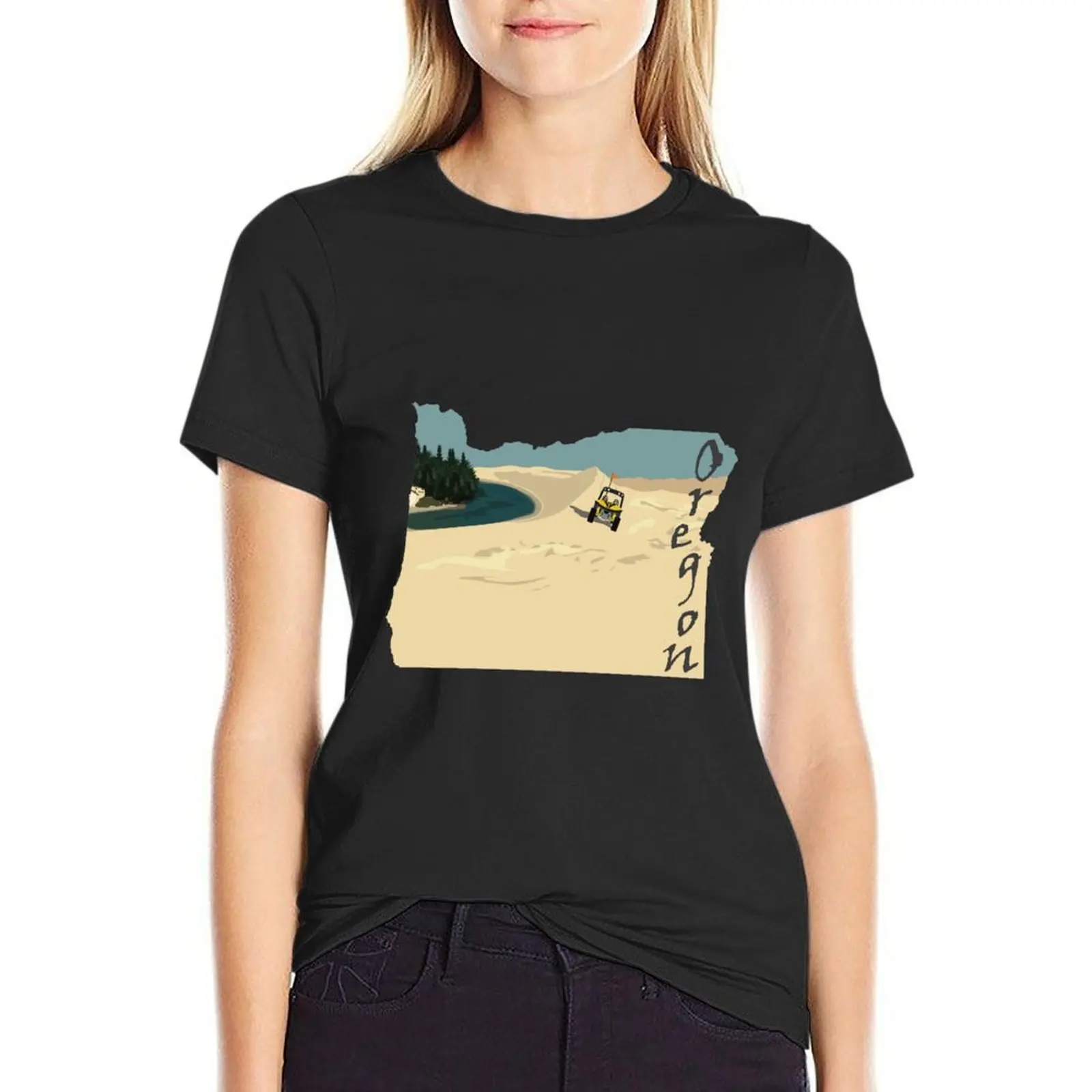 Oregon: Sand Dunes T-Shirt aesthetic clothes Female clothing summer top Womens clothing