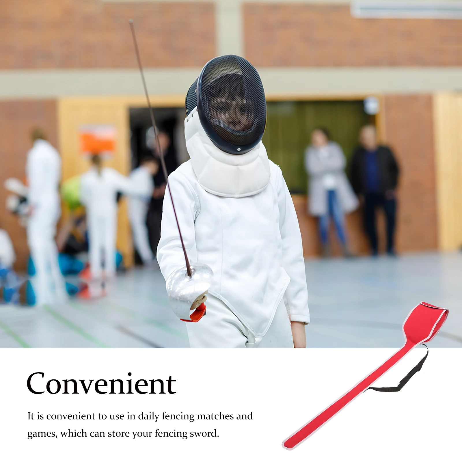 

Oxford Cloth Fencing Bag 1 Sword Capacity Sticky Band Closure Heavy-Duty Material for Sports Equipment Storage Protection