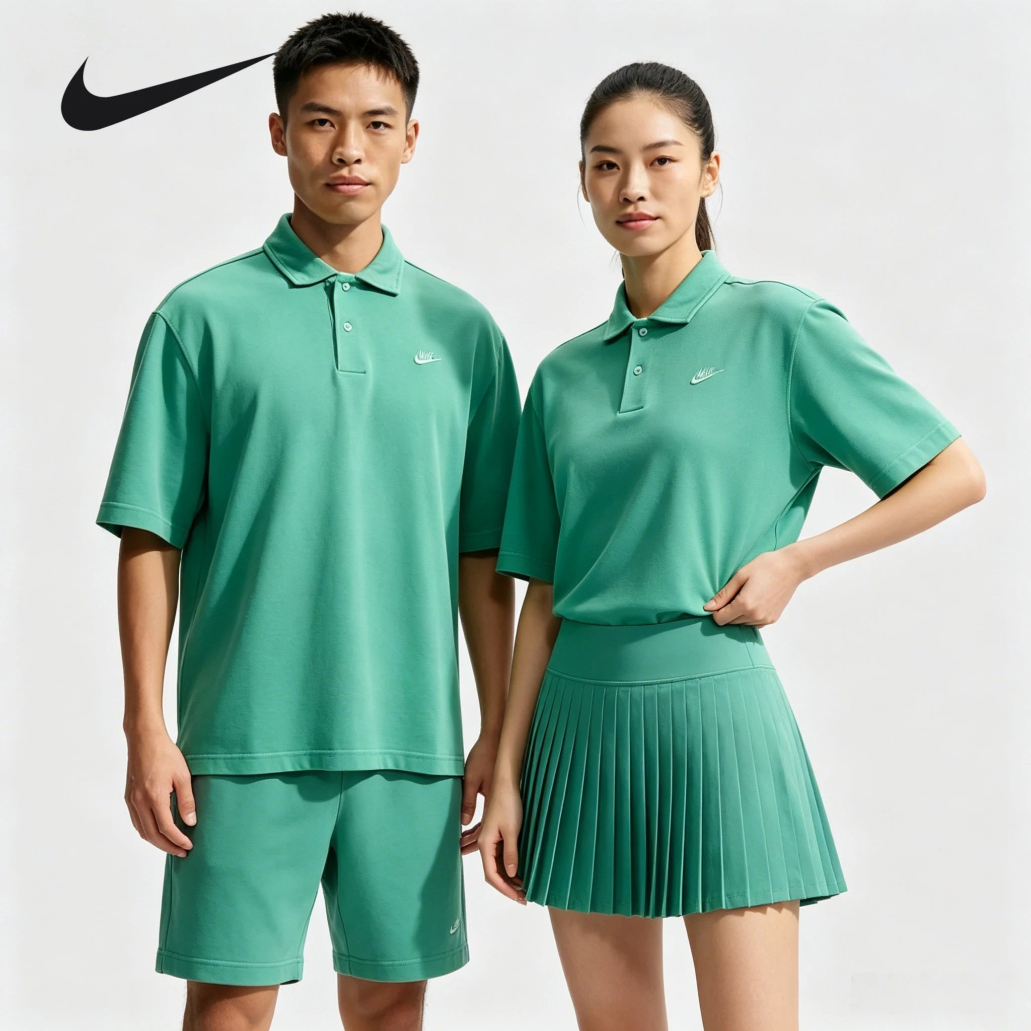 NIKE Camiseta masculina de verão, novo estilo, golfe, esporte, gola de malha, POLO, manga curta, 2 peças, IF0732-365 + IF0732-365