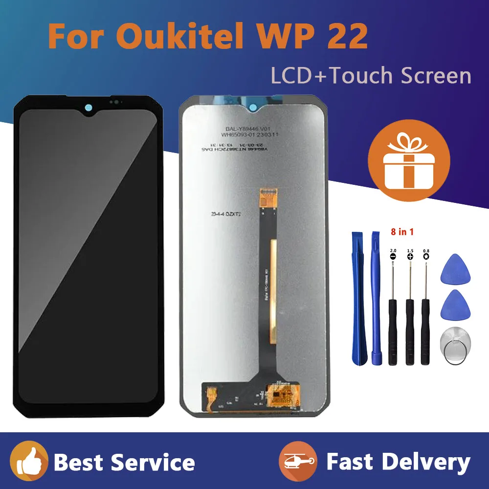 

6.58 Inches New Original For OUKITEL WP22 LCD Display Touch Screen Digitizer Assembly For OUKITEL WP22 Display LCD +Tools