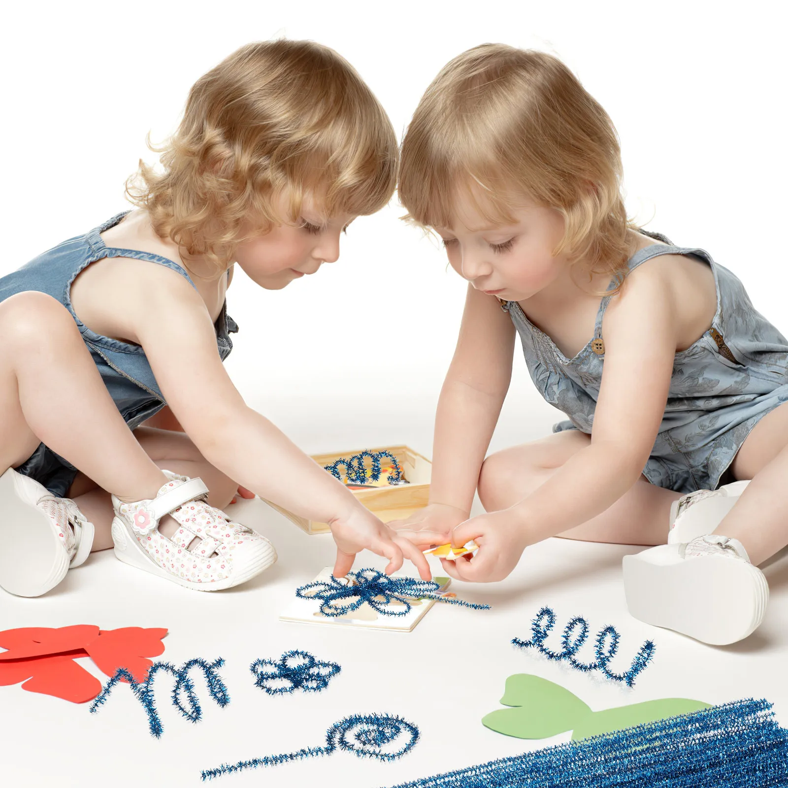 200Pcs DIY Glitter Twisted Stems Craft Material Easy Bend Creative Birthday Party Decoration Stem Twisted Stems