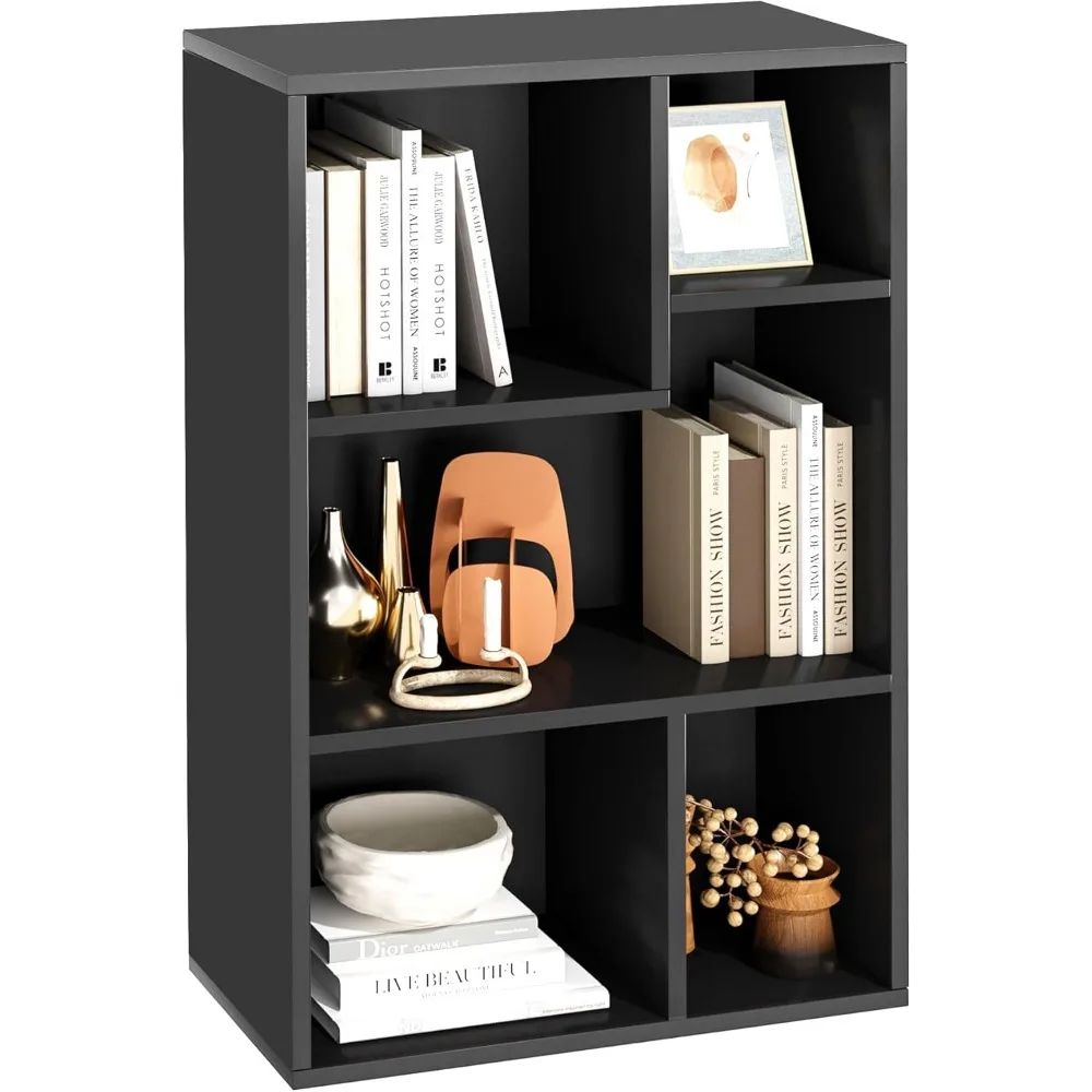 

Современный детский книжный шкаф, трехъярусная широкая книжная полка с комплектом защиты от опрокидывания, простая установка, черный