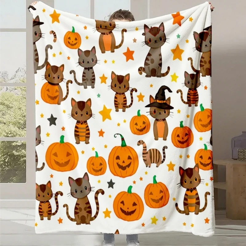 

2025 New Halloween Thanksgiving Flannel Multifunctional Blanket Sofa Blanket Autumn and Winter Warm Living Room Decoration