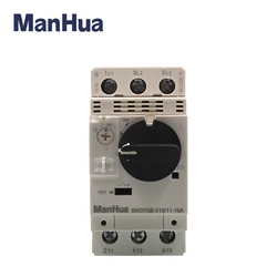 ManHua Din Rail 3P GV2-PM Series Electric Motor Protection Circuit Breaker Knob Control