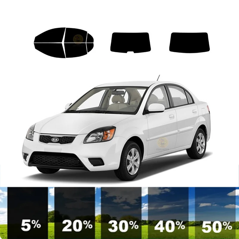 

precut Removable Window Tint Film For Car 100% UVR 5%-70%VLT Heat Insulation Carbon ﻿For KIA RIO 4 DR SEDAN 2006-2011