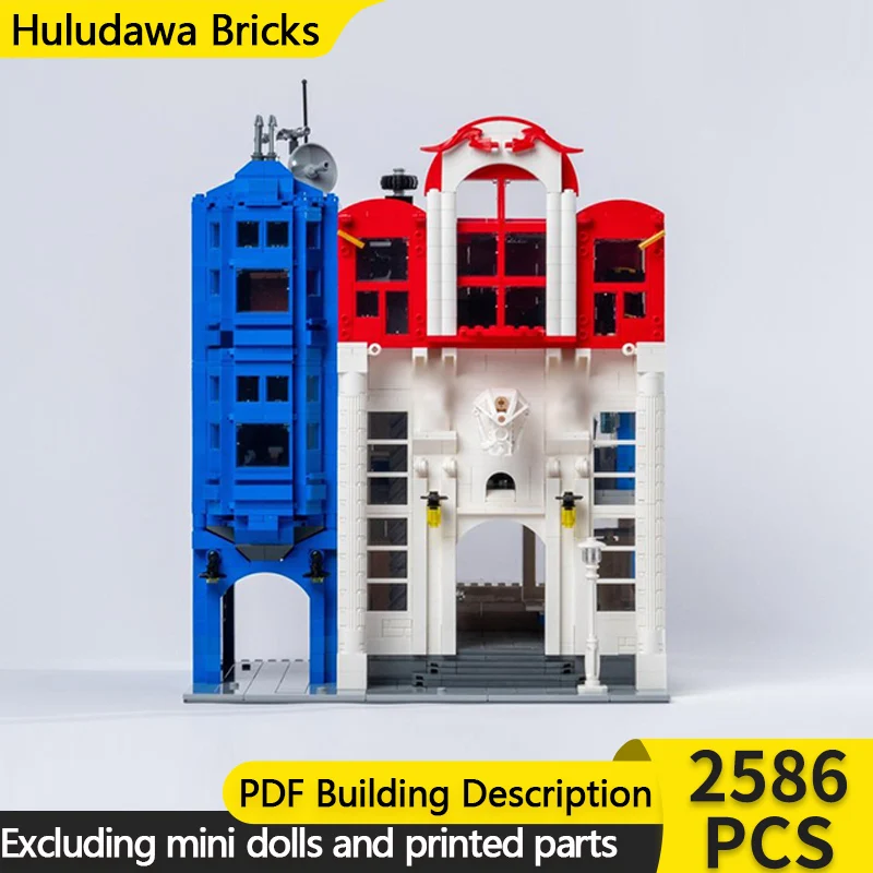 

Street View Model MOC Building Bricks Hospital And Rescue Center Modular Technology Children Holiday Gifts Assemble Toys Suit