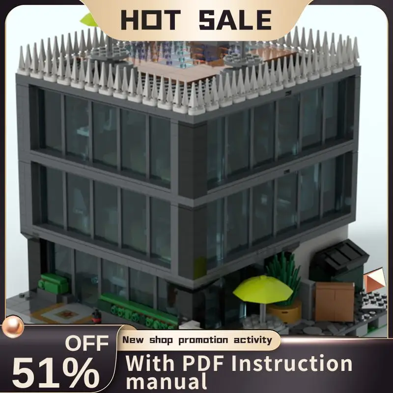 

New 2262Pcs City Hot Selling Street View Moc Modular Italian Restaurant Model Building Block Diy Creative Idea Toy Birthday Gift
