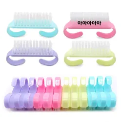 10/20/50/100pcs 핸들 그립 네일 브러쉬 손톱 스크럽 청소 네일 브러쉬 클리너 네일 스크러버 남성용 여성용 대량 JEARLYU