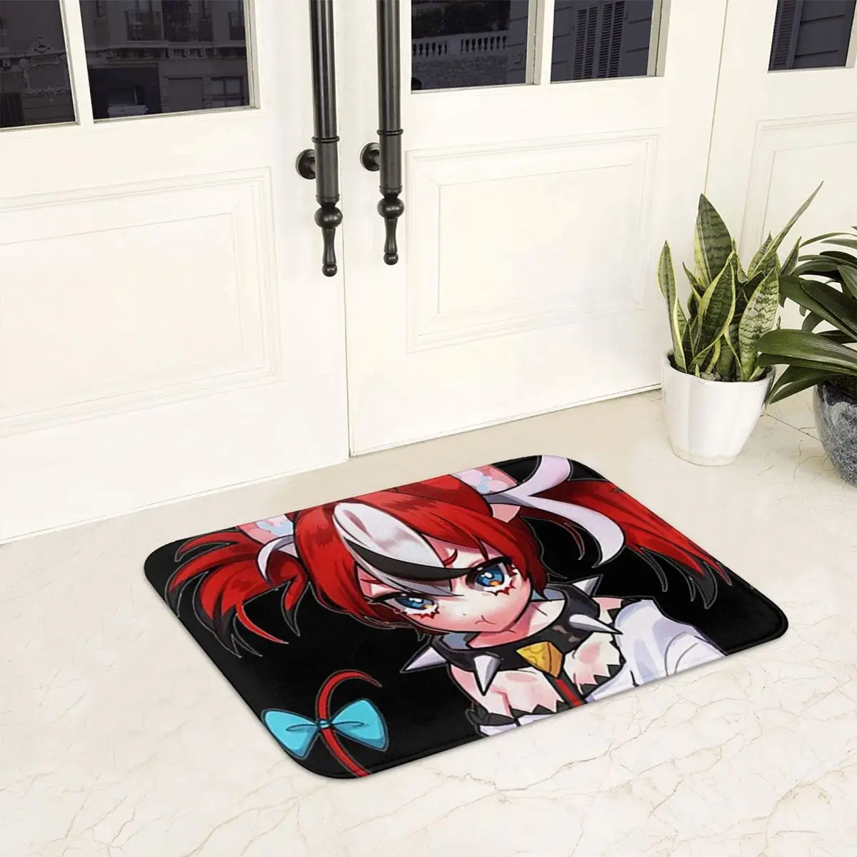Game H-HololiveS H-Hakos Baelz Anime Non-slip Doormat Floor Mat Carpet Rug for Kitchen Entrance Home Living room Footpad Mats