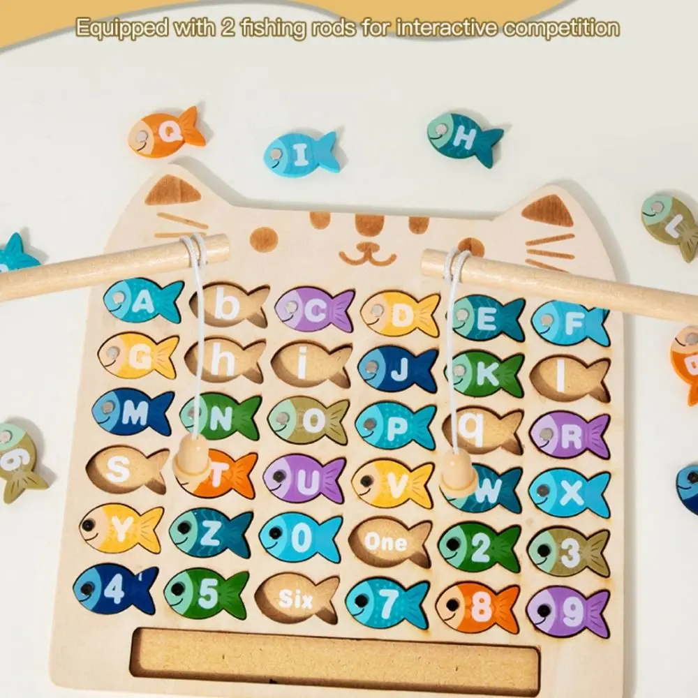 Magnetisch educatief babyvisspeelgoed Gemakkelijk Cartoon Alfabet Visserijspeelgoedset Grappig Montessori Nummer Visspel Speelgoed