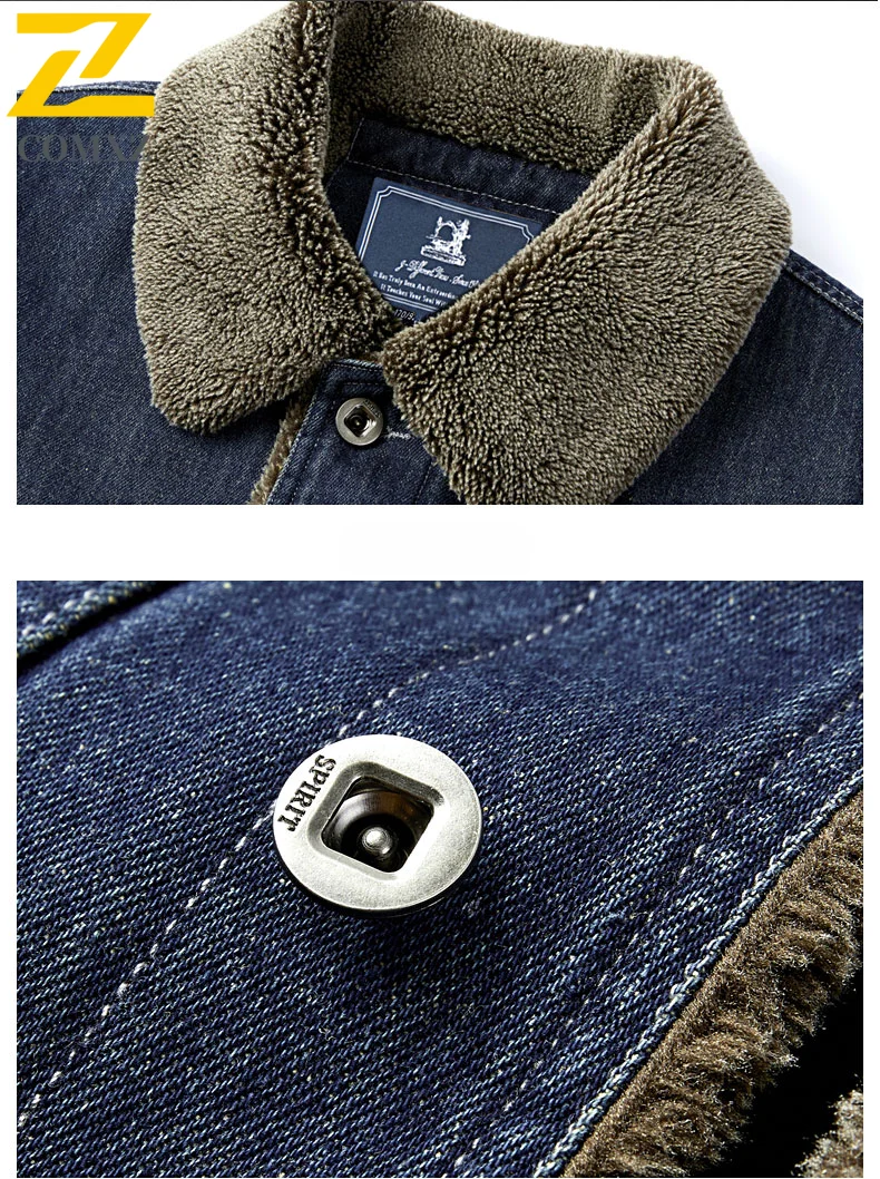 Padded Denim Jacket Mens 2025 Winter New lambswool Thickened Casual Loose Retro Outdoor Travel Lapel Tops Male Fleece Warm Coat