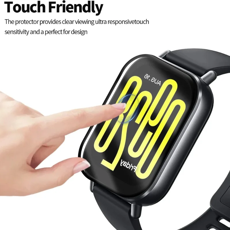 1-6PCS 9D Full Screen Protector For Xiaomi Redmi Watch5 Active 4 3 Tempered Glass HD  Anti-scratch Smartwatch Protector Film