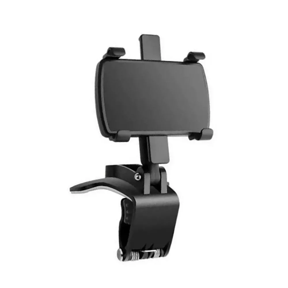 

1pc Rotatable Phone Car Holder ABS With Instant Release Button For 3-7inch Phone For Car Rear View Mirror Dashboard Sun Visor