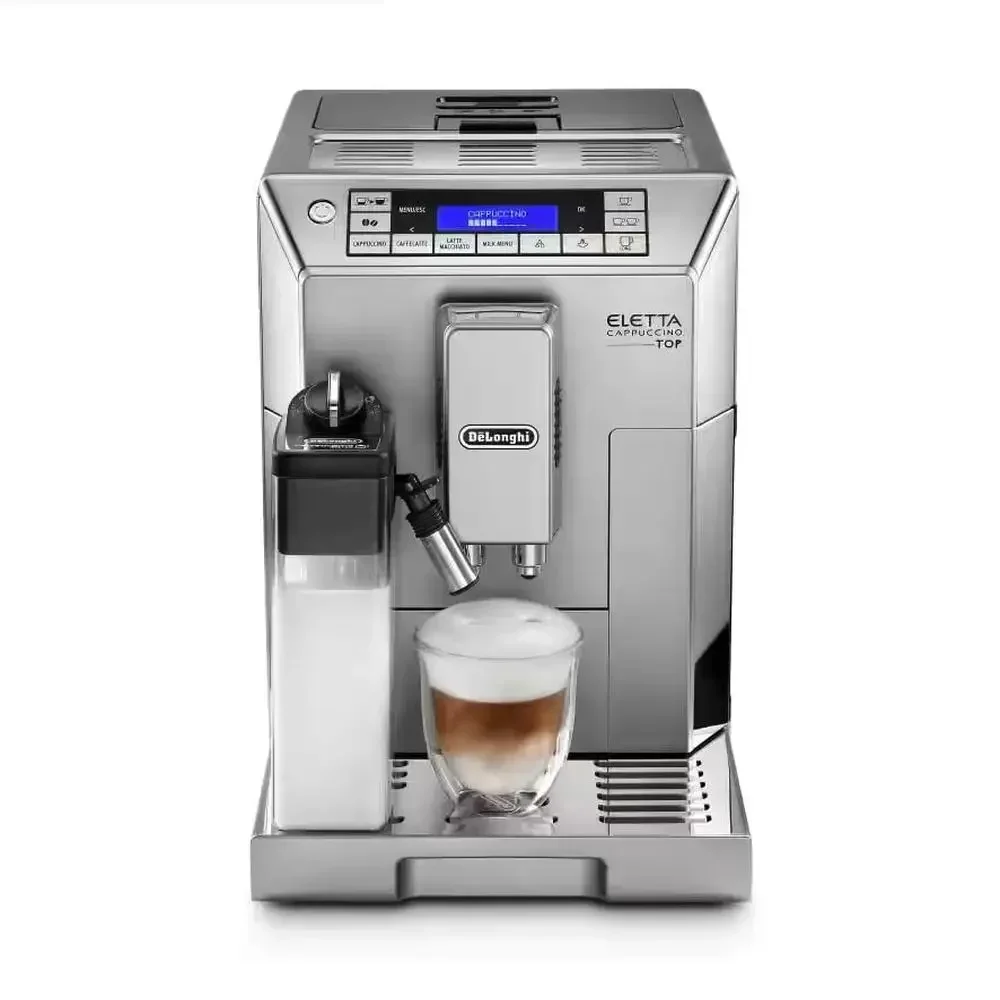 Delonghi Eletta Deluxe Espresso Machine with Latte Crema System Italian 15-Bar Pump Steel Burr Grinder Barista Quality Beverages