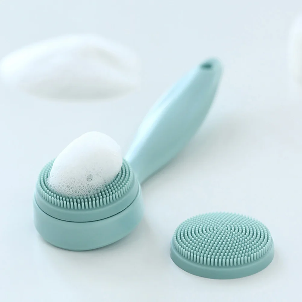 Cleansing Brush Deep Cleaning Face Scrubber Silicone Facial Massage Silica Gel Manual Blackhead Removal