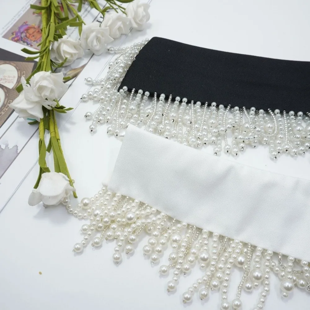 Handmade Pearl Fake Collar Elegant Exquisite Detachable Neckline French Style Temperament Beaded Fake Collar Women Girls