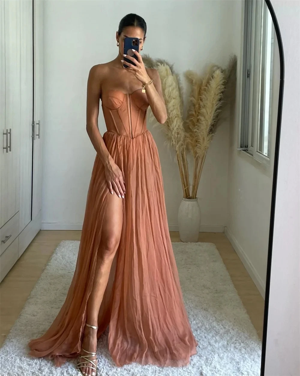 Split Party Chiffon Lange Op maat gemaakte Gelegenheidsjurk Avondjurken Prom Pastrol Unisex Jersey Retro Dubai Saoedi-Arabisch Op maat