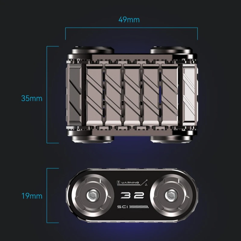 タンク型フィジェットローラーメタル EDC 抗ストレスフィジェットおもちゃオフィスデスクポータブルおもちゃ不安ストレスリリーフおもちゃ大人のギフト