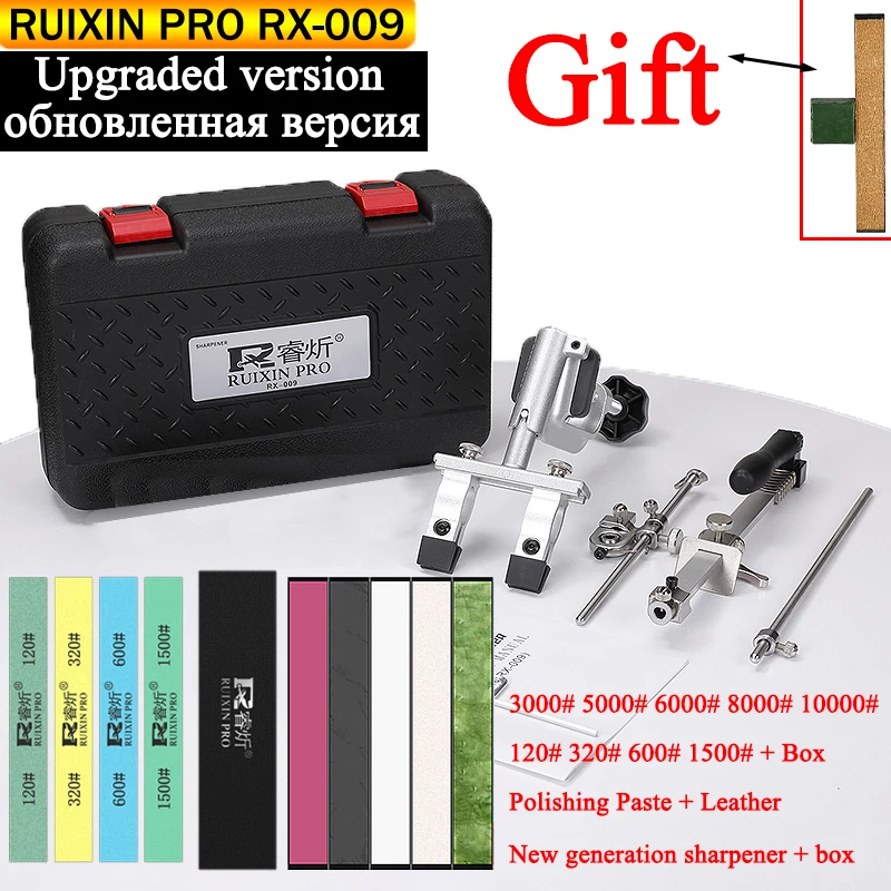 

Aluminium alloy Ruixin pro rx009 Knife sharpener system 360 degree flip Constant angle Grinding tools diamond sharpening stones