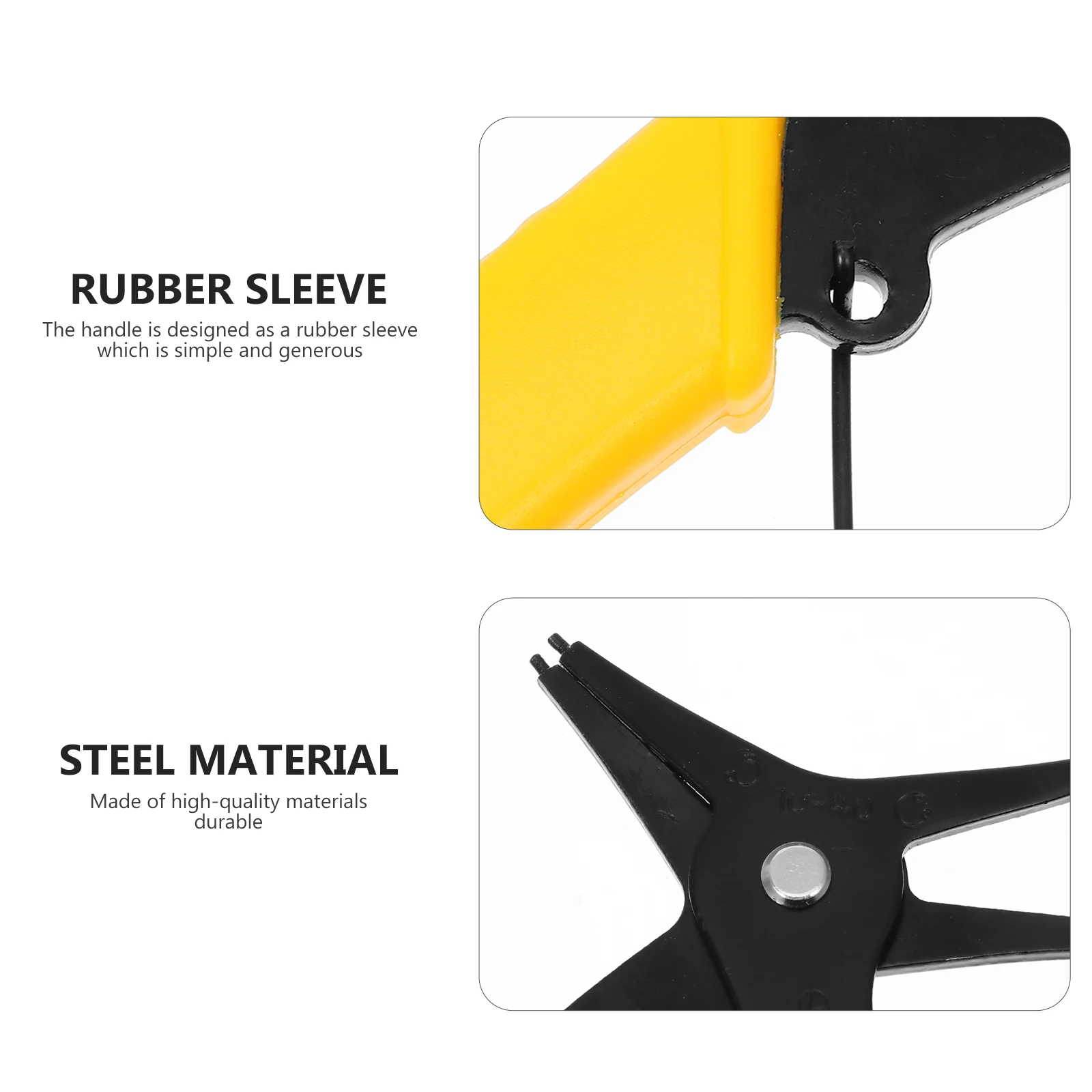 

1pc Spring Pliers Snap Circlip Removal Tool for Small Medium Rings Durable Steel Anti Slip Handle Repair Accessory Card