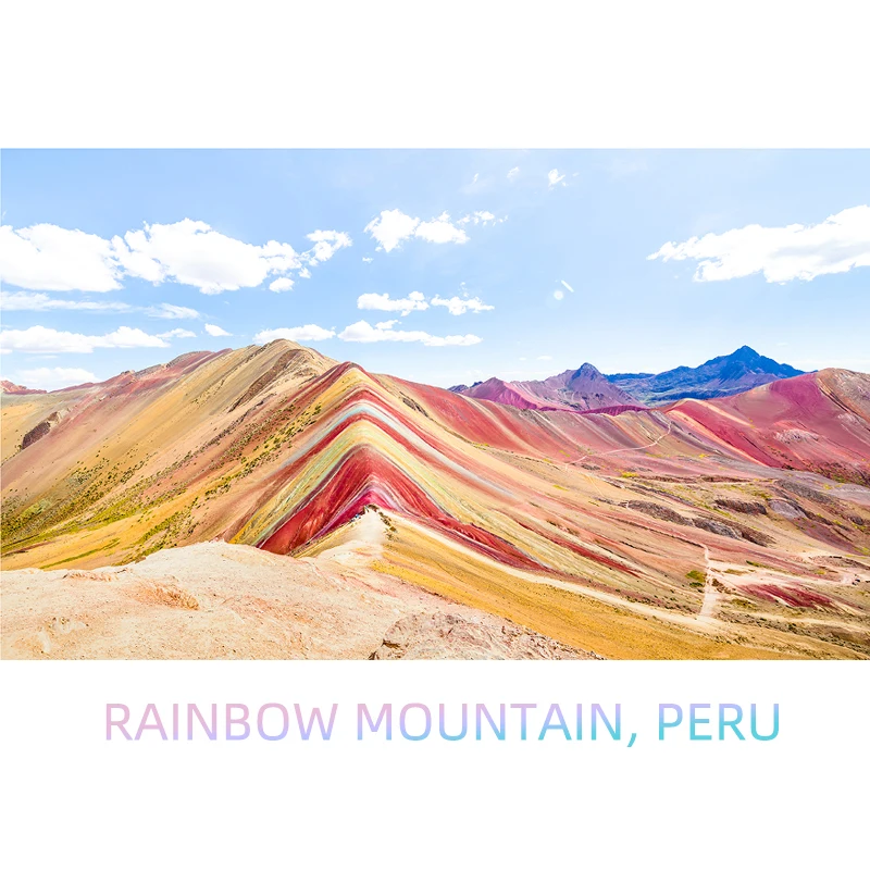 150PCS Mini Test Tube Jigsaw Puzzles Peru Rainbow Mountain Decompression Toy  Puzzle Game Family