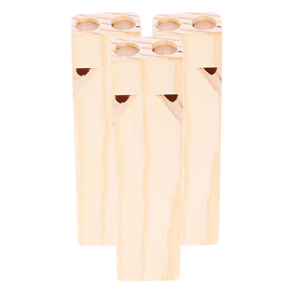 3 Pcs Orff Music Toys Children Kids Whistle Plaything Wooden Musical Instruments
