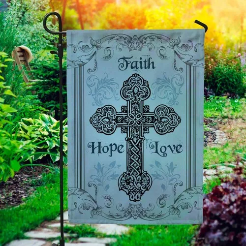 Faith Hope Love Religious Cross Easter Faith Hope Love Flag Graden Flag XXH LLP LLX uui