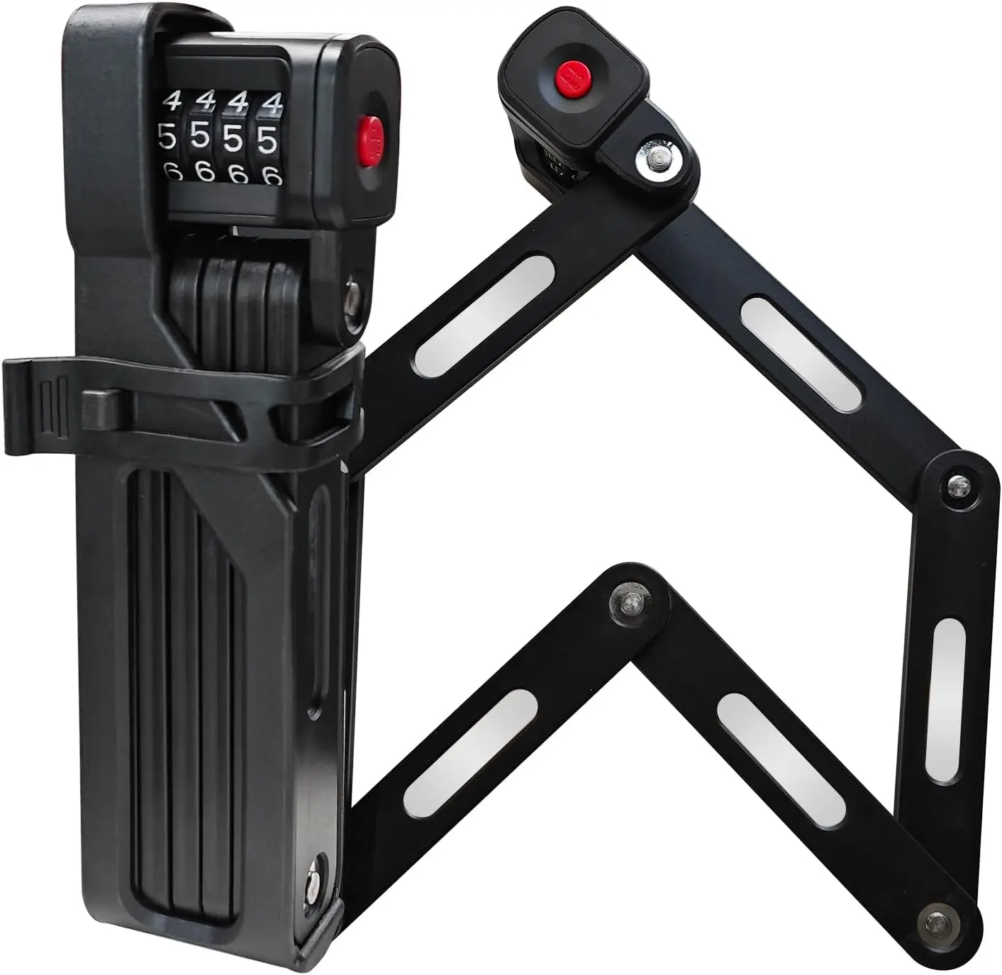 

35 Inch Folding Bike Lock with Mount Bracket Kit, 4-Digit Combination for Bicycles, E-Bikes, Heavy