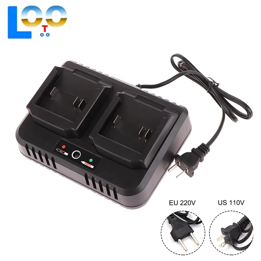 

High-Powered 2.0A Dual-seater Charger for Li-ion BL1415 BL1420 BL1815 BL1830 BL1840 BL1860 18V 21V Electric Appliances
