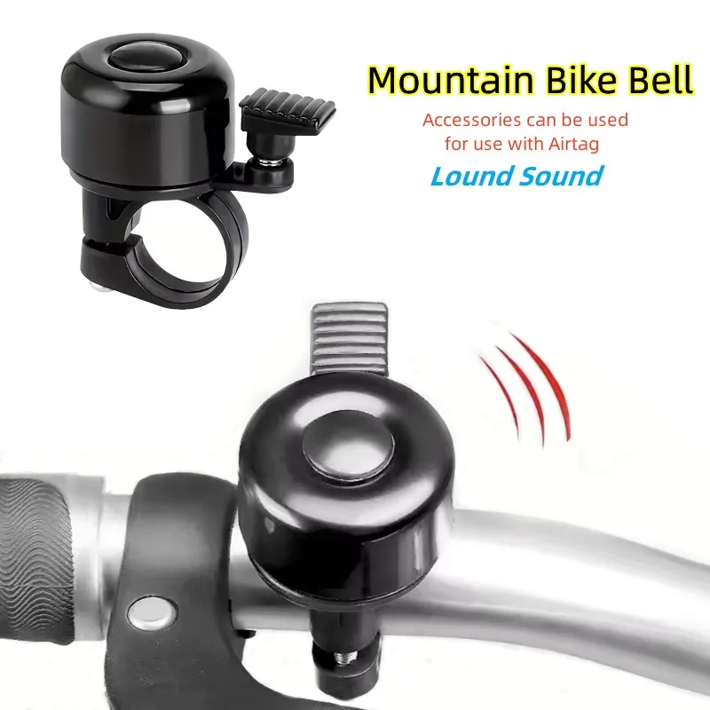 MTB Fahrradklingel mit integriertem AirTag-Halter, Aluminiumlegierung, Klingel, Alarm, Rennrad, Einzelklingel, Reitausrüstung, Zubehör