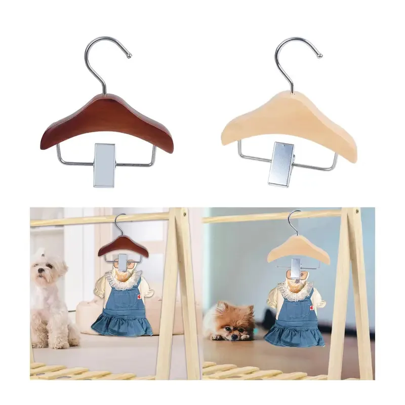 Dog Clothes Hanger Storage Wooden Accessories Keep Your Cat 