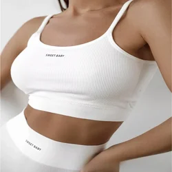 Women's Tank Top Yoga Sports Top Shorts Set Nylon Casual Strap Tank Top Set Sponge Cushion Strap Underwear Set