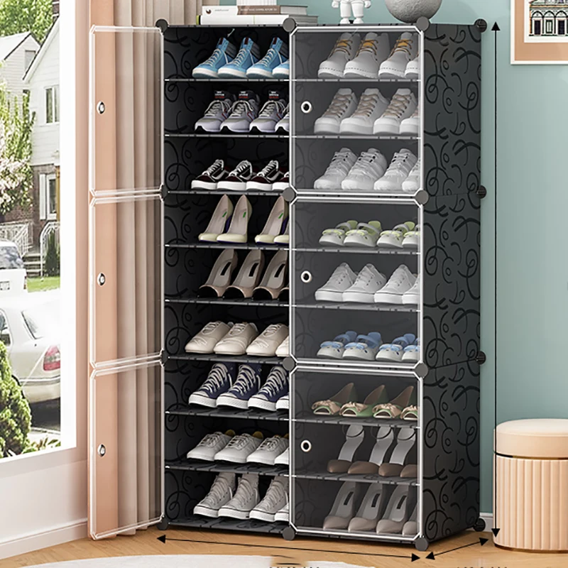 

Bedroom Narrow Shoe Cabinets Cupboards Corridor Space Saving Shoe Cupboards Shelves Plastic Zapateros Home Furniture LSL25XP