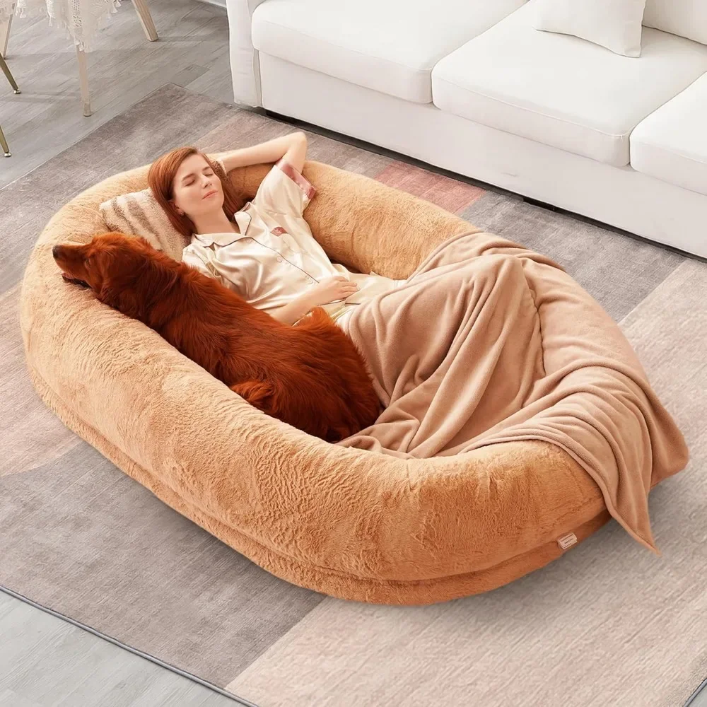 

Premium 400 GSM 3D Air Fabric Dog Bed for Adults - 68" x 33" x 12" Comfort and Style