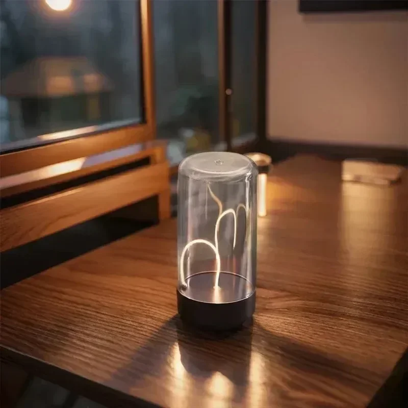 Portable quantum wire ambient magnetic night light Type-C charging, eye protection function bedroom study camping Christmas gift