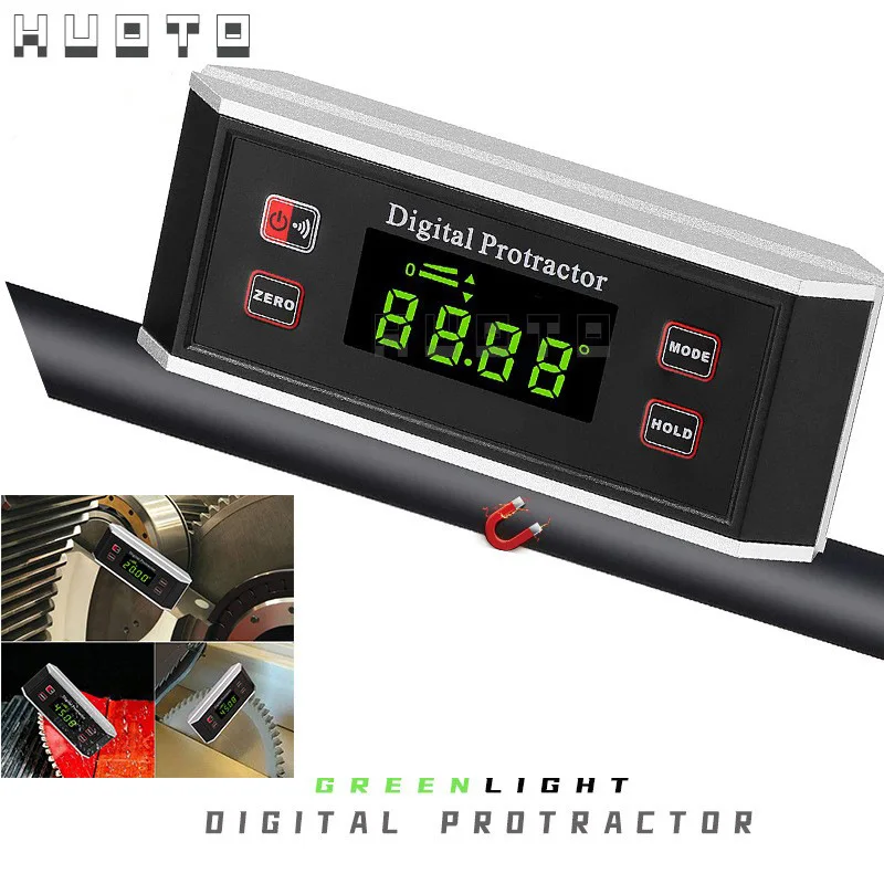 

HUOTO IP54 digital strip inclinometer slope meter level meter protractor digital display inclinometer angle meter