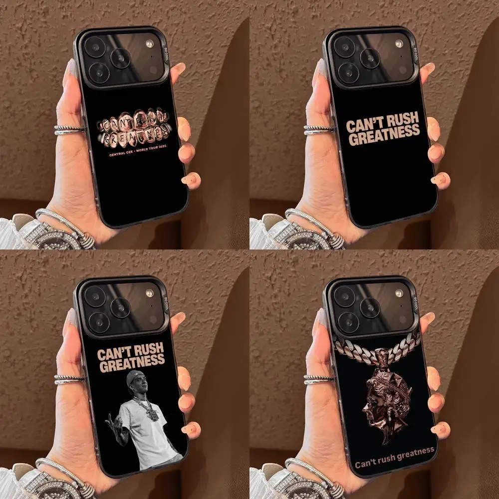 

C-Central Cee Cant Rush Greatness Phone Case For iPhone 17,16,15,14,13,12,Pro,Max,Plus,E,SE4,Air,Mini Black IMD Box