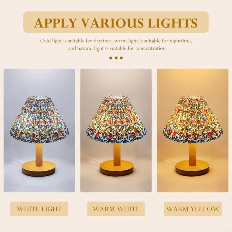 581E E27 Cloth Flower Pattern Lampshades Wall Light Cover Table Light Shade