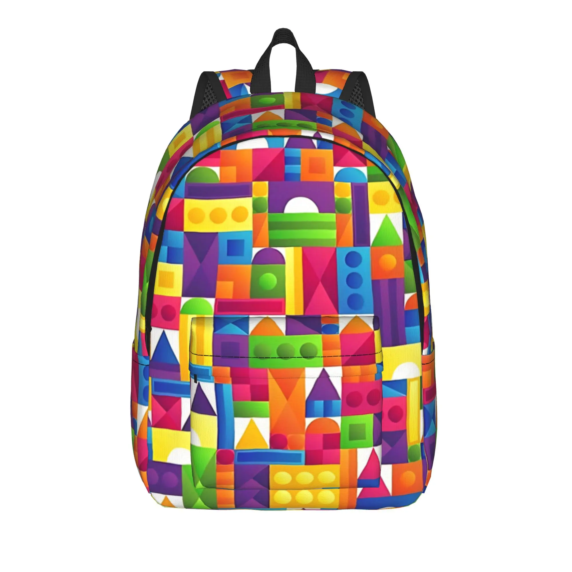 Building Blocks  Backpack  University Backpacks Boy Colorful Breathable School Bags Leisure Rucksack