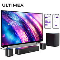 ULTIMEA 5.1CH Virtual Surround Sound Bar for Smart TV, App Control, TV Soundbar with Subwoofer and 2 Surround Speakers,250W