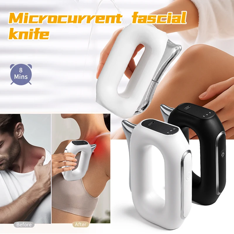 EMS Electric Fascia Scraper Micro Current Compression Muscle Vibration Relaxation Massager Body Lifting Scraper Massage Knife