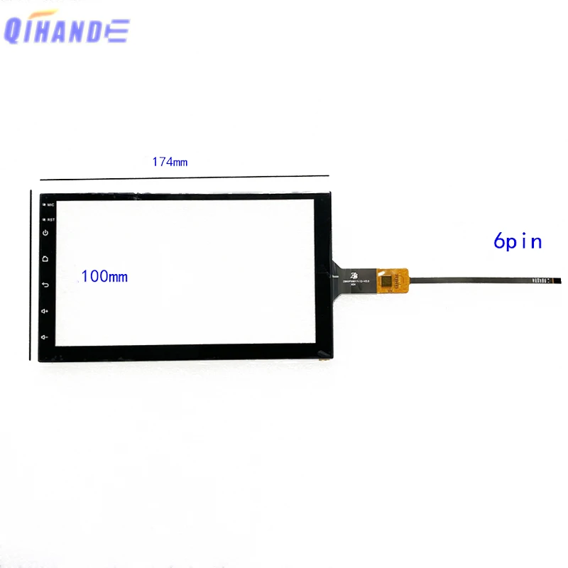 2.5D New 7 Inch Touch Screen P/N FD101GS0035A-FPC-V02 GPS Car Navigation DVD Radio Capacitive Touch Digitizer Sensor Glass Panel