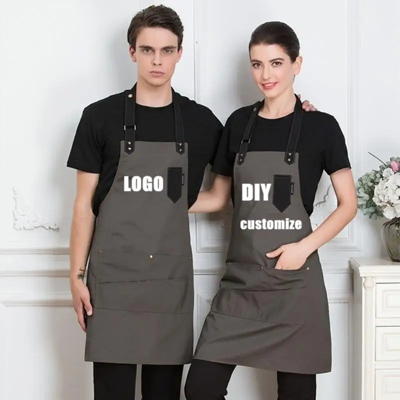 Custom Apron Logo Processing Fee Shopping Bag Chef Coffee Shop Pet Shop Beauty Salon Manicure Cleaning Baking Barbecue Work