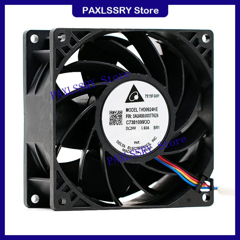Вентилятор охлаждения сервера THD0924HE DC 24V 1.60A 92X92X38mm 9238, 4-проводной, для инвертора