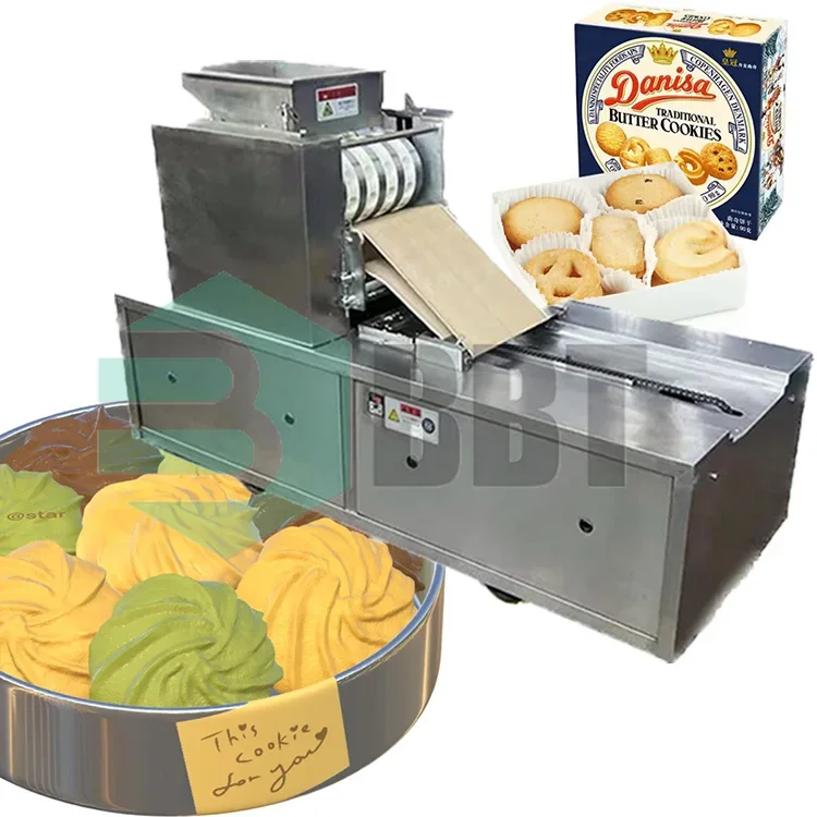 Commercial Small Rotary Mould Shortbread Cookie Molding Biscuit Make Machine Cookie Extruder Machine