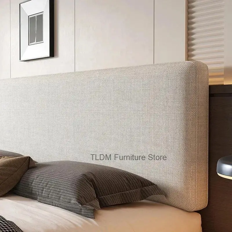 Modern Simple Headboard Apartment Double Shock-resistant Soft Cushion Creative Linen Easy Clean Commercial Hotel Bedroom