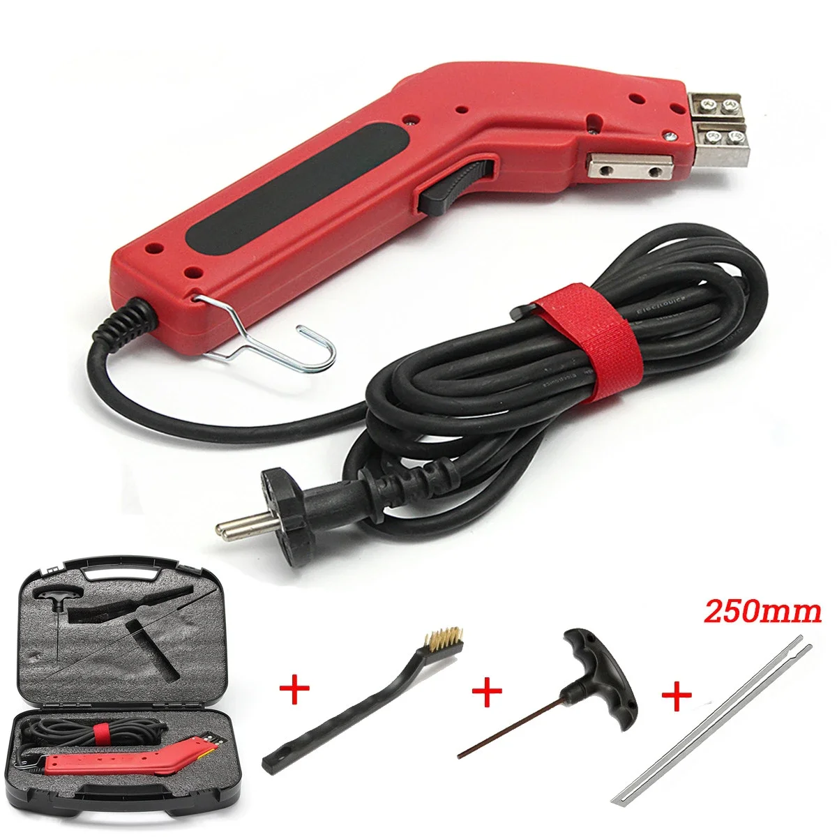 250W Professional Electric Hot Knife Styrofoam Foam Cutter Tool with Blade Portable Cutting Knife Tools for Sponge Pearl Wool