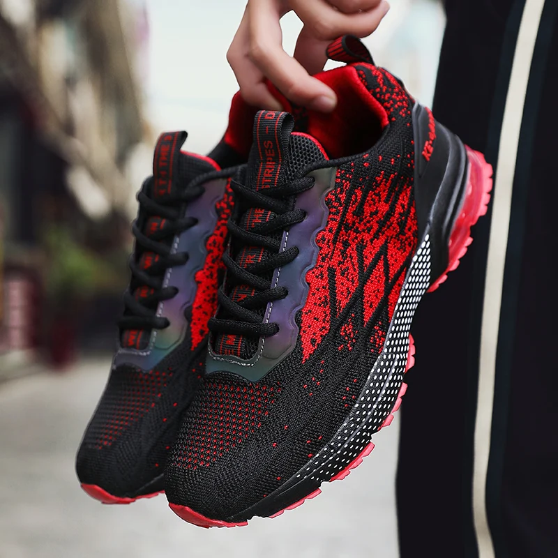 

Mens Running Shoes Flat New Lightweight Breathable Tennis Sneakers Fashionable Casual Outdoor Flat Walking Shoes for Man