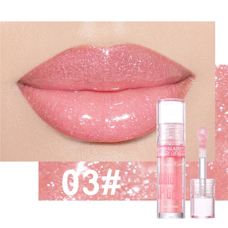 Espelho hidratante brilho labial pérola espumante batom líquido lábios maquiagem cuidados transparente água lábio esmalte compõem cosméticos