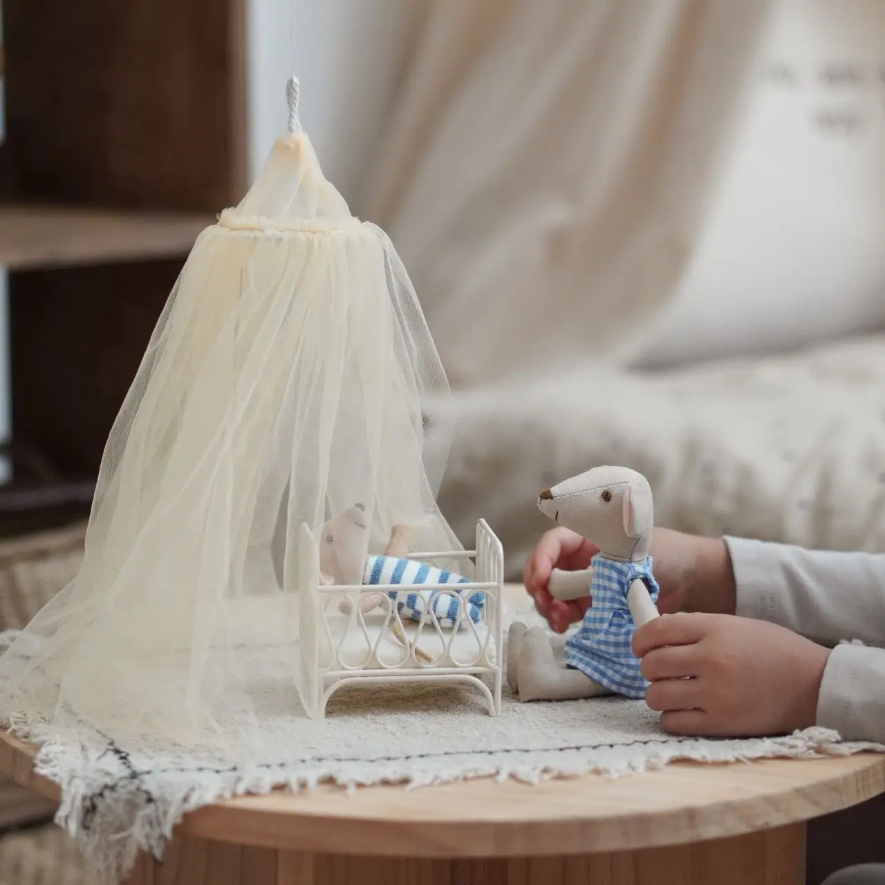 دمية تزيين الفأر الدنماركية الخيالية من INS: لعبة ضغط لطيفة لتخفيف التوتر، دمية إصبع مناسبة للأعمار من 0 إلى 3 سنوات #5